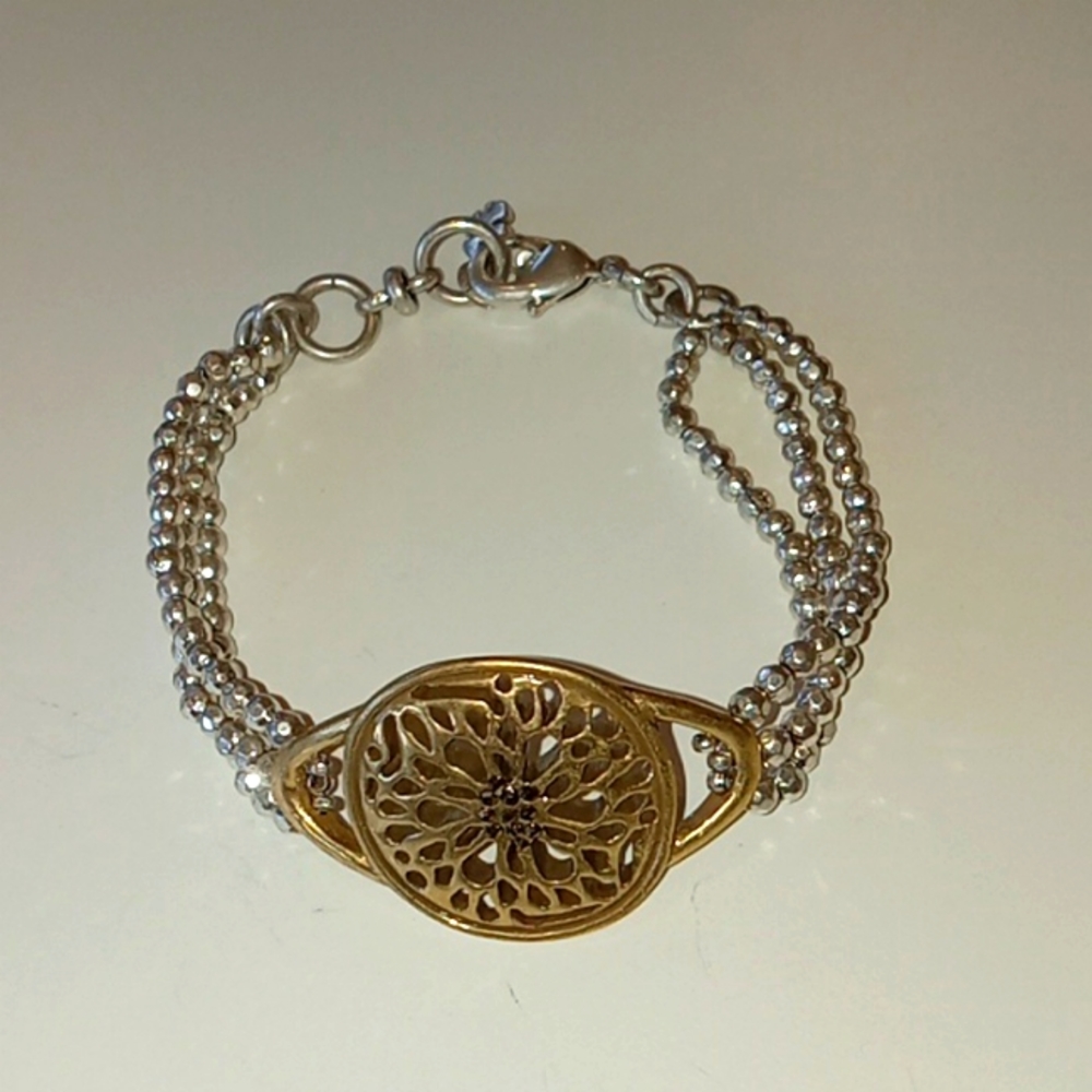 Lucky Brand Two Toned Crystal Bracelet